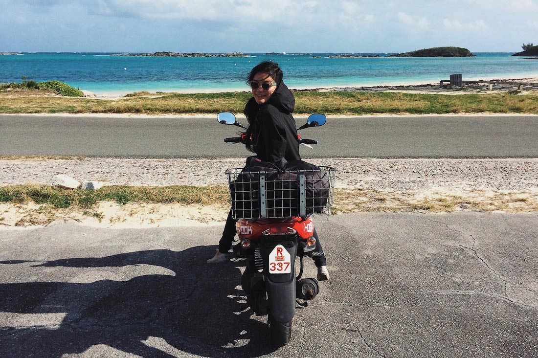 Scootering in Bermuda